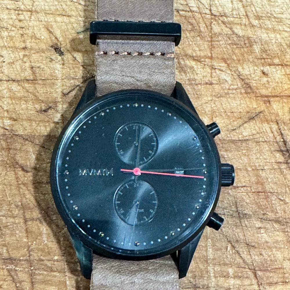 MVMT Voyager Black Dial with Tan Strap Men's Watch